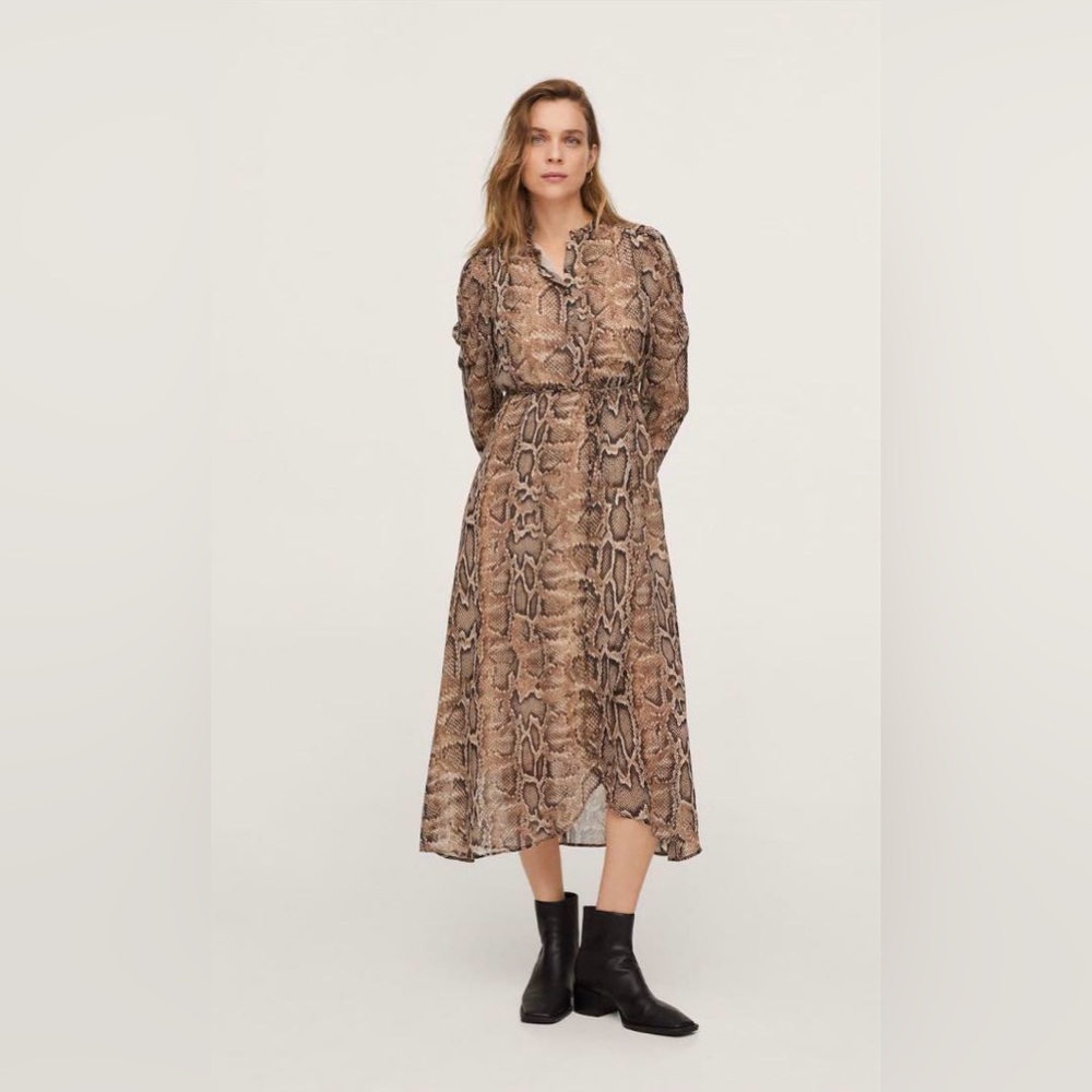 Mango Snake print Midi Dress